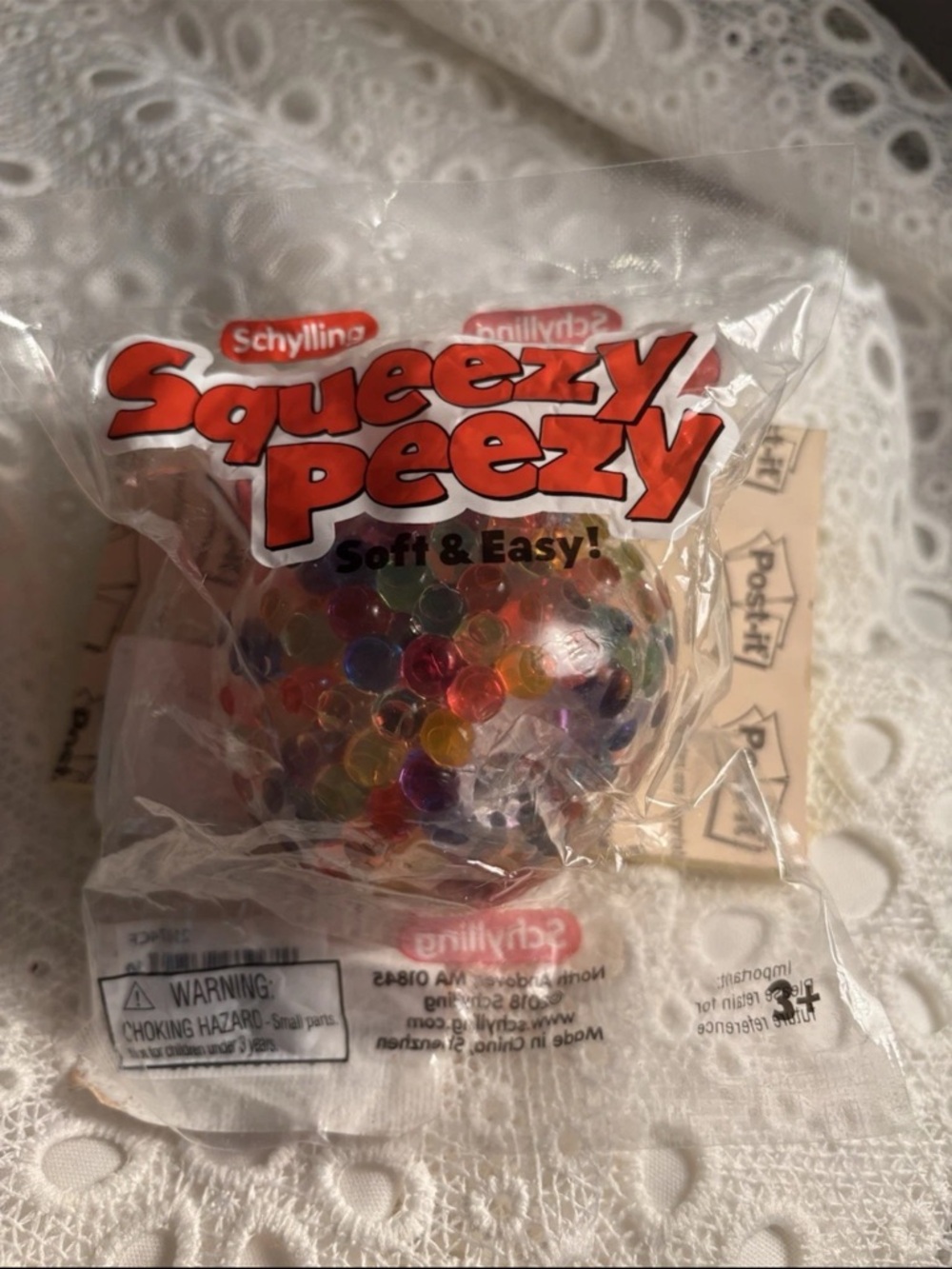 NEW & RARE!! Needoh Schylling Squeezy Peezy Multicolor Stress Ball